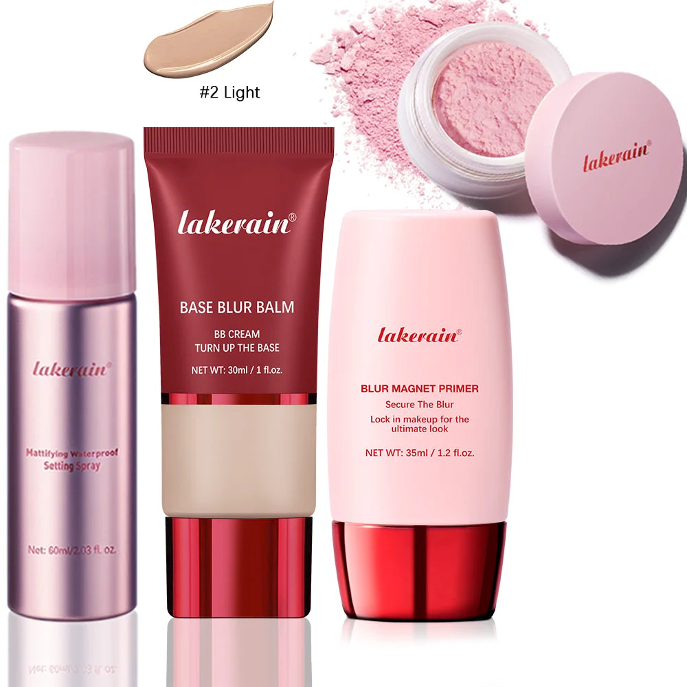 Ultimate Makeup Setting Spray Powder Primer Blur Balm Set