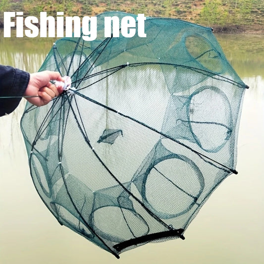 Foldable Fishing Net Trap Umbrella Style Minnow Crab Shrimp Catcher
