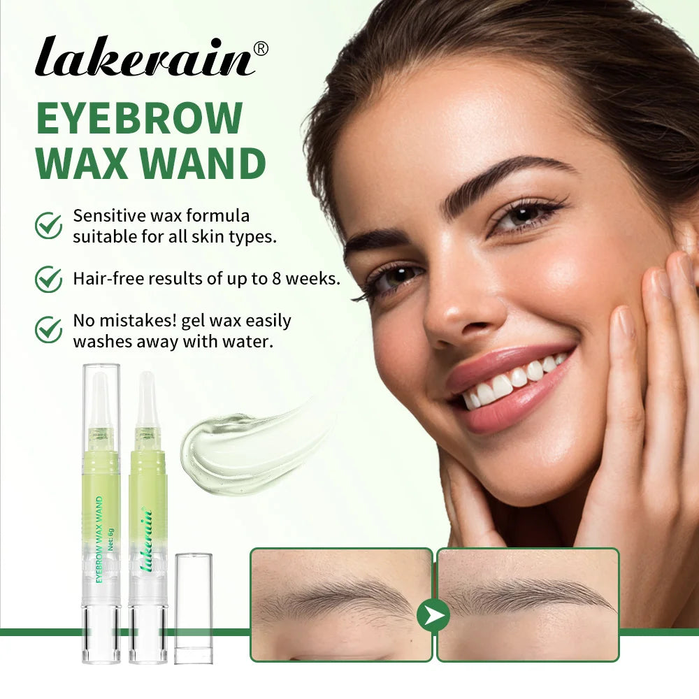 Eyebrow Wax Wand Hair Removal Kit for Salon Quality Brows at Home - 3