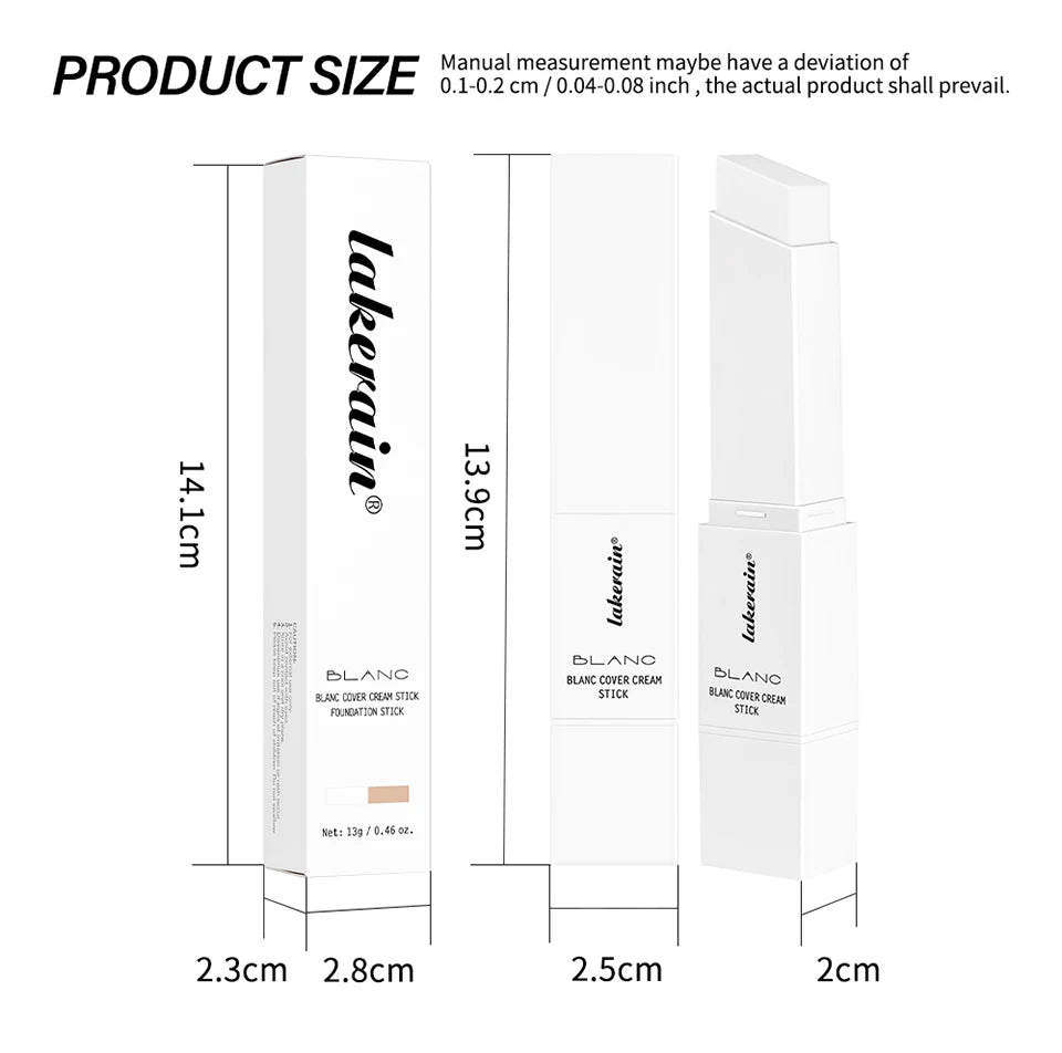 Lakerain Blanc Cover Dual Ended Waterproof Cream Foundation Stick - 17