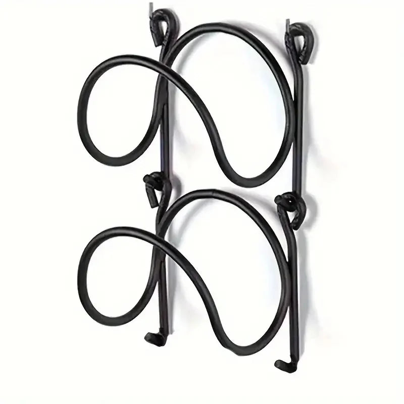 Wall Mounted Towel Rack Organizer Metal Bathroom Storage Shelf with Hooks - 9