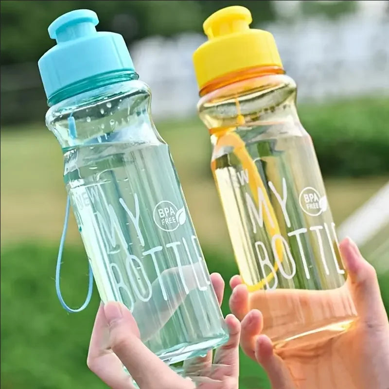 Fantia 500ml Transparent Sports Water Bottle with Strap for Hiking