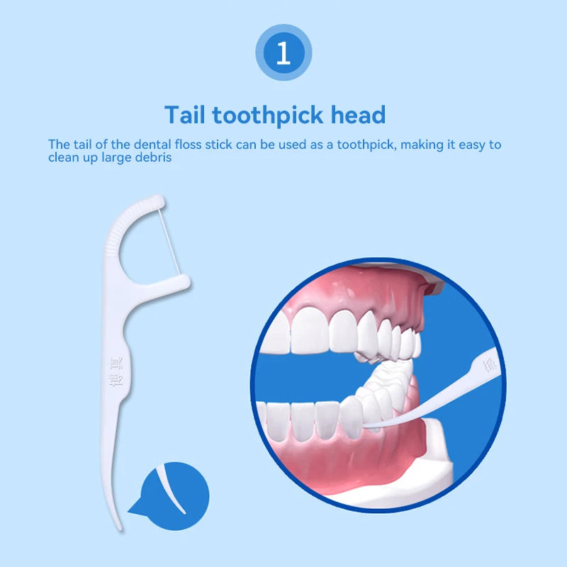 Portable Disposable Dental Floss Picks Toothpick Dispenser