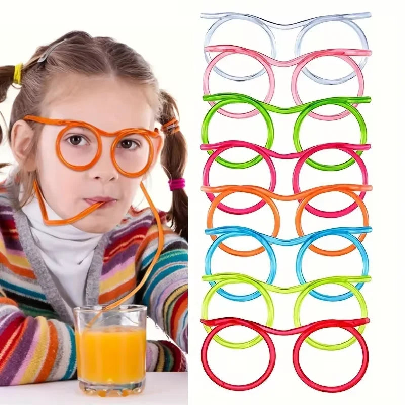 Funny Straw Glasses Creative Flexible Drinking Straws for Kids Party - 5