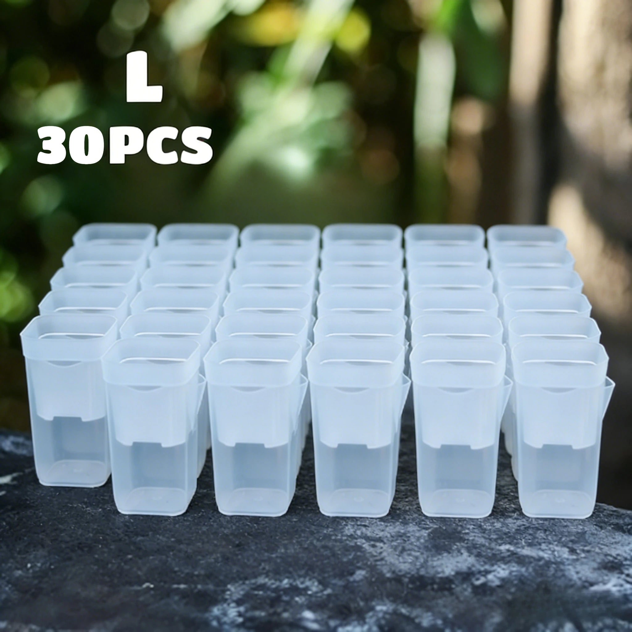 15pcs Self Watering Plant Pots Translucent Seedling Planters for Cuttings - 18