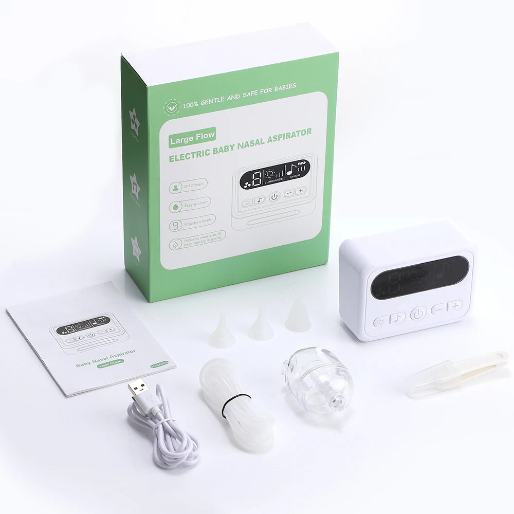 Electric Baby Nasal Aspirator Rechargeable Nose Cleaner - 9