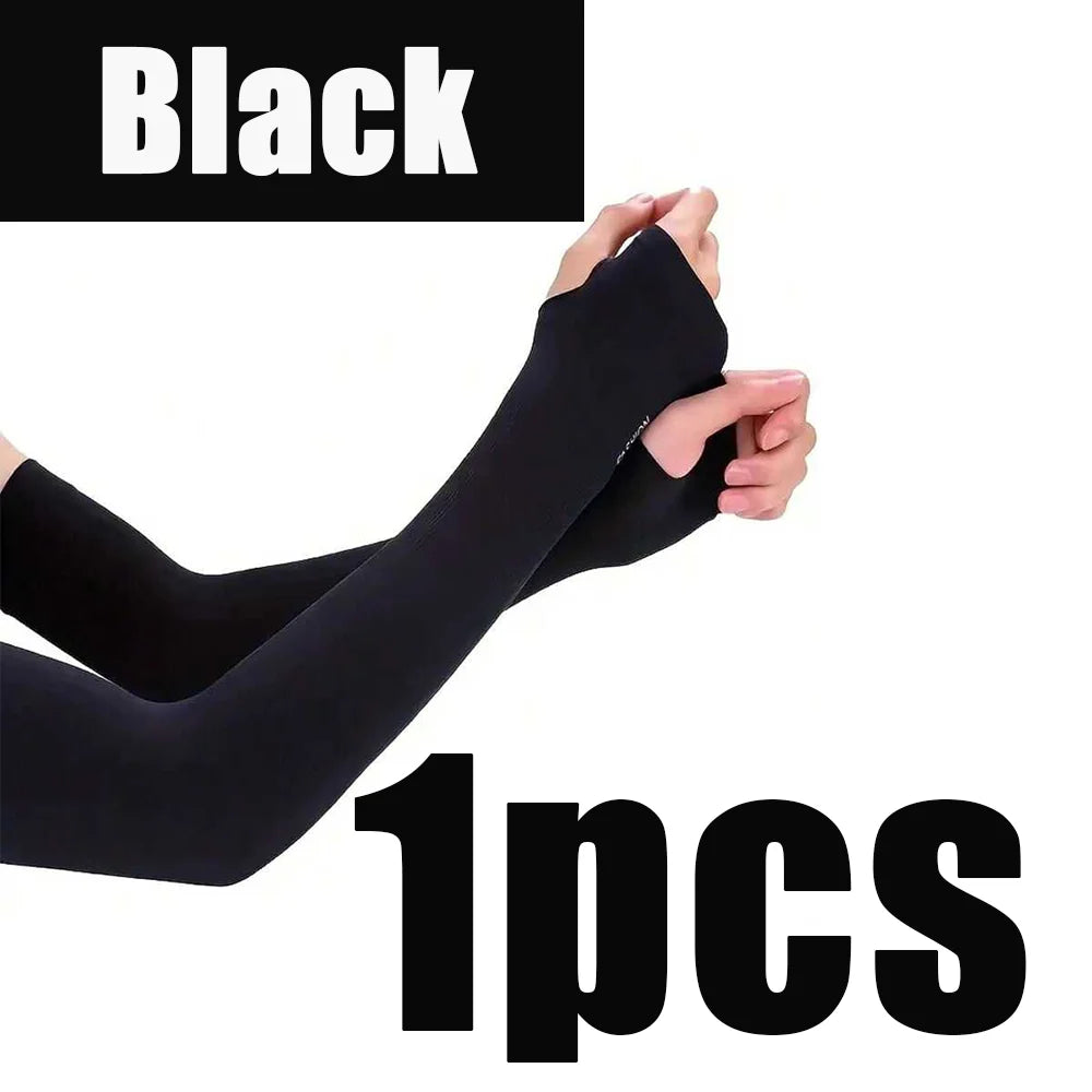 UV Protection Arm Sleeves Cooling Sunblock Covers for Sports Cycling