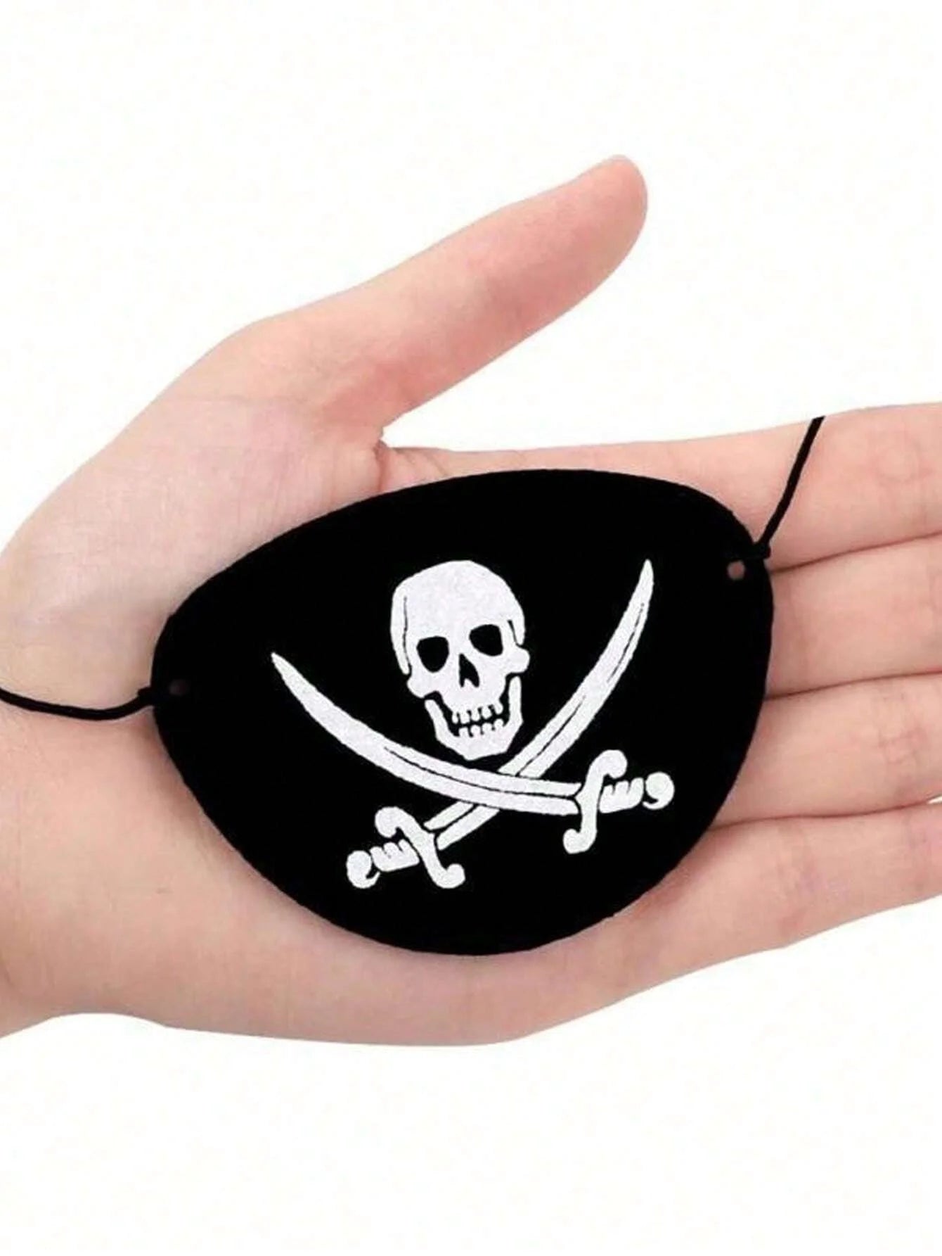 Pirate Party Set Skeleton Eye Patches and Captain Hats for Halloween - 6