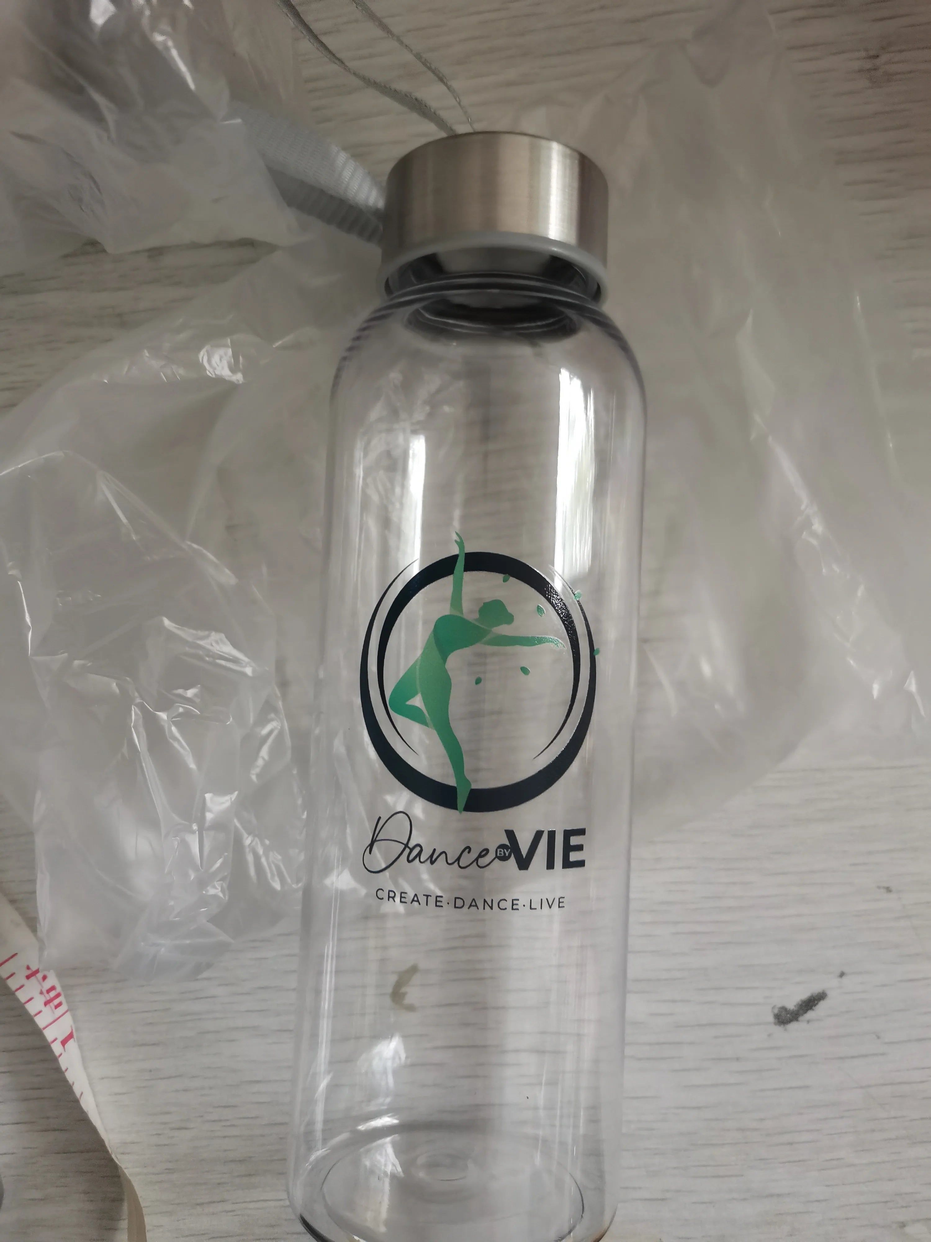 Personalized Sports Water Bottle 550ML Custom Logo Reusable Drink Cup - 8