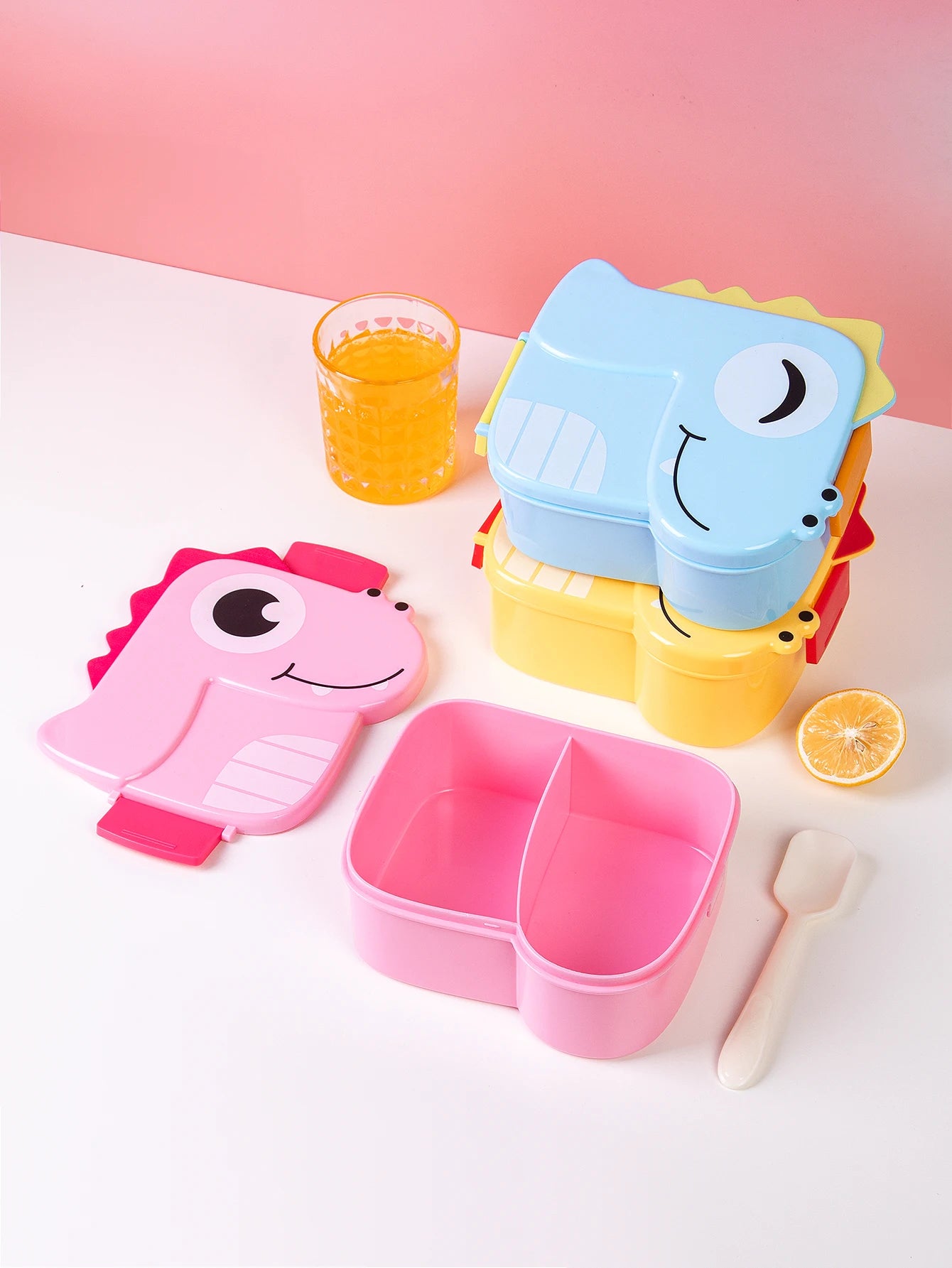Cute Cartoon Dinosaur Lunch Box 1100ml Portable Bento Food Container - 11