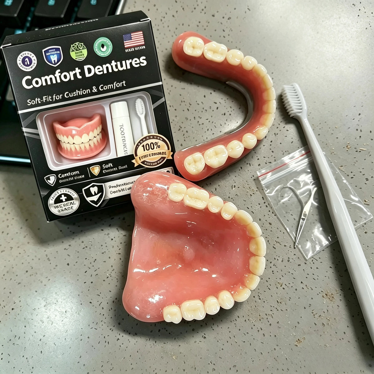 Moldable Silicone False Teeth Kit Instant Smile Dentures