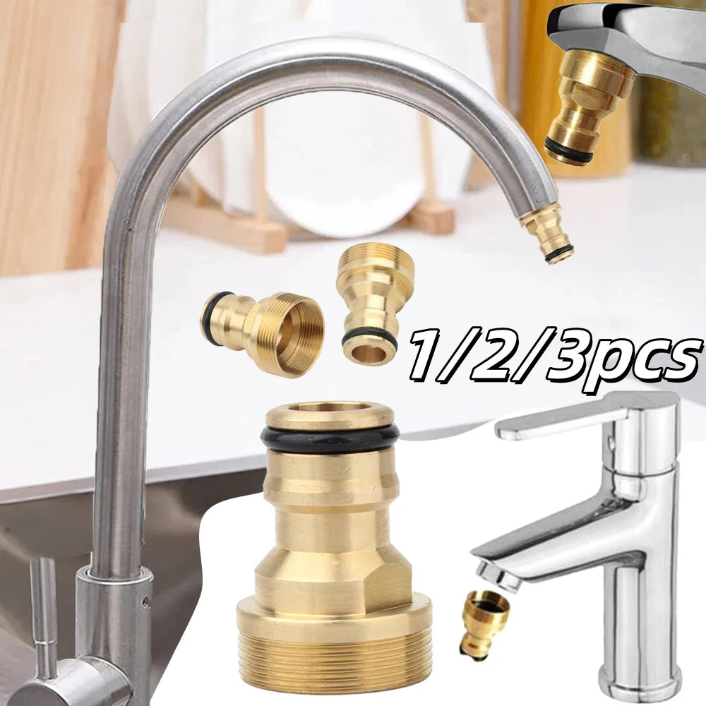 Universal Brass Faucet Adapter Connector for Garden Hose and Mixer Tap