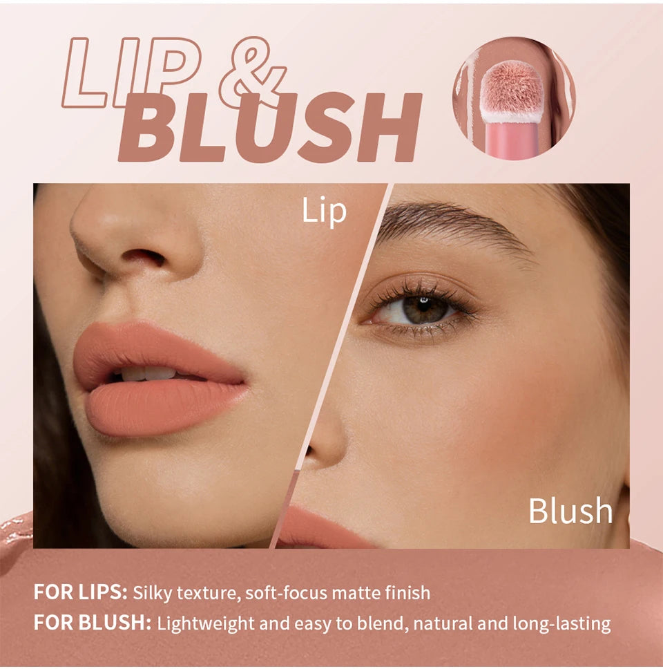 Lakerain Cushion Silk Lip Cream Matte Velvet Lip Glaze Blush - 10