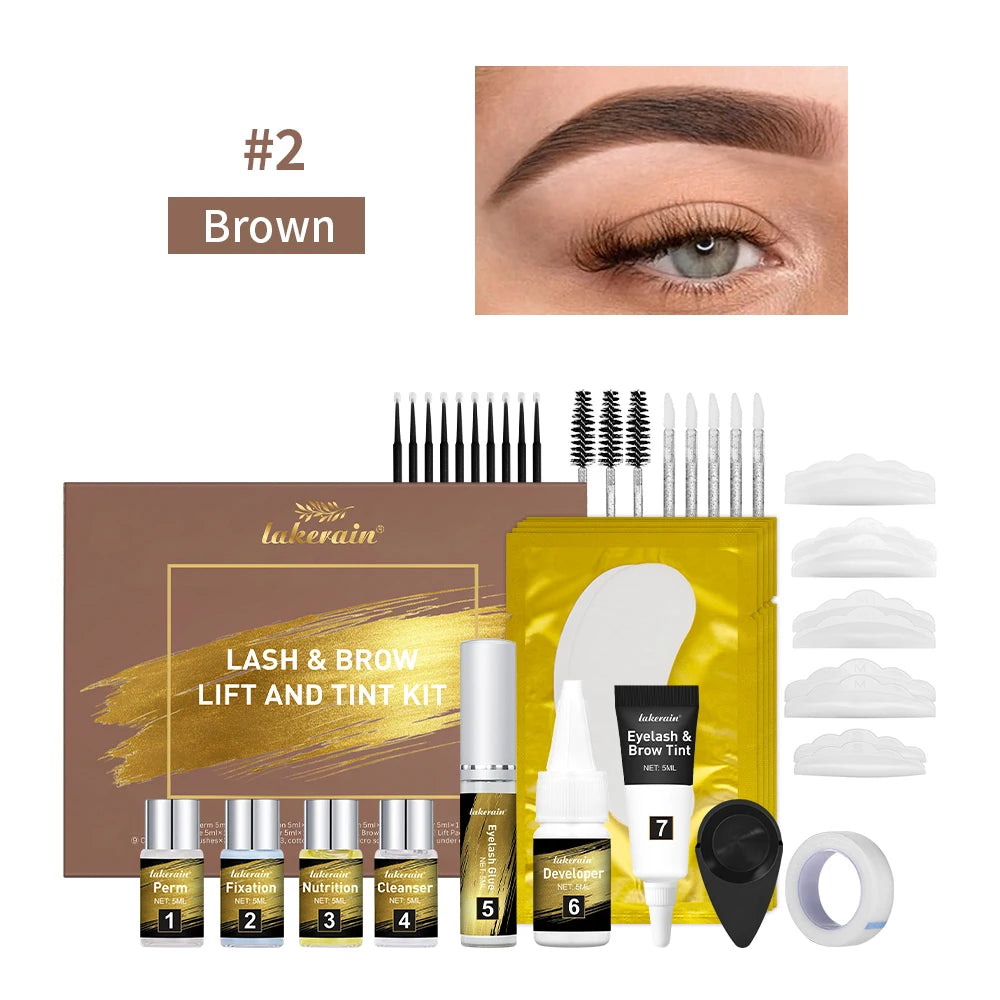 Lash and Brow Lift and Tint Kit Professional Curling Dyeing Combo - 18