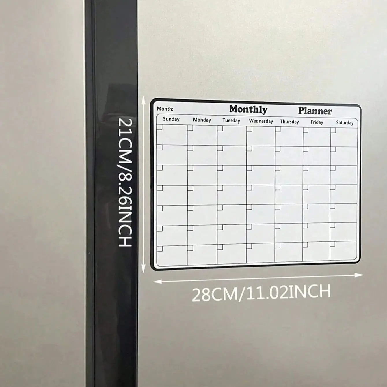 Magnetic Refrigerator Monthly Calendar Dry Erase Fridge Whiteboard Planner - 4