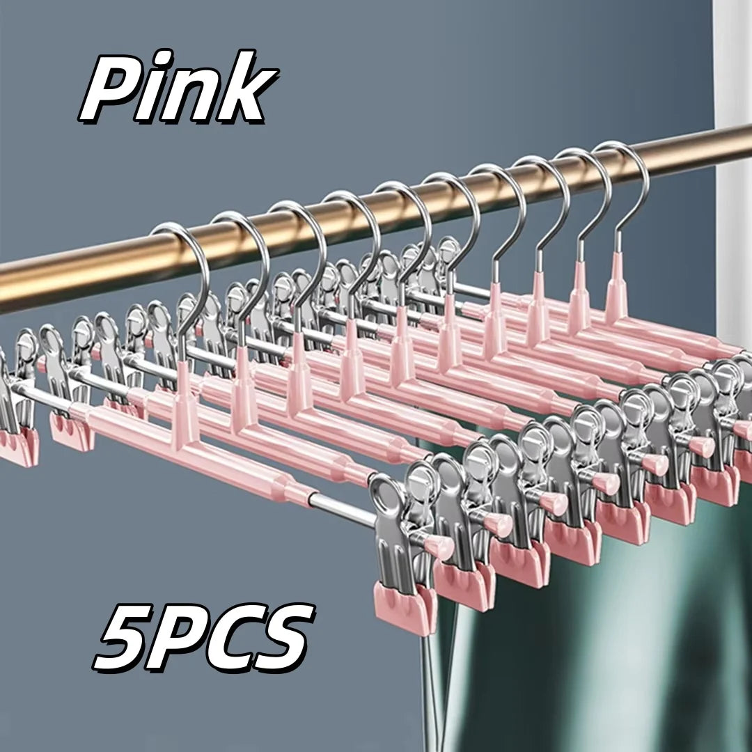Non-Slip Stainless Steel Pants Hangers with Clips for Skirts and Jeans - 21