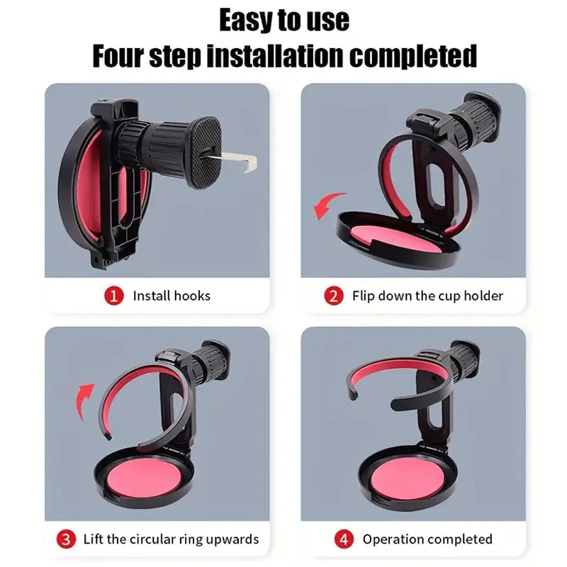 Foldable Car Cup Holder Air Vent Drink Mount Beverage Stand - 2