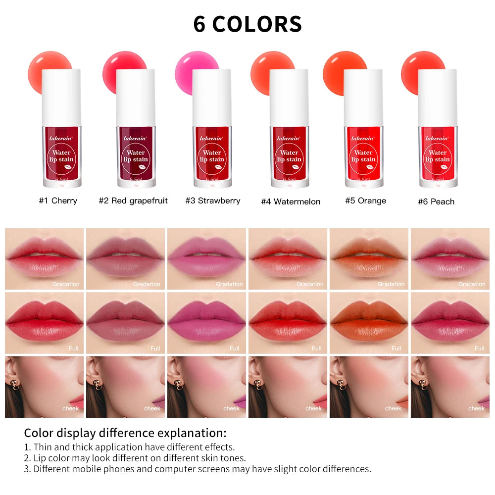 Lakerain 2 in 1 Water Lip Tint Stain and Liquid Blush - 2