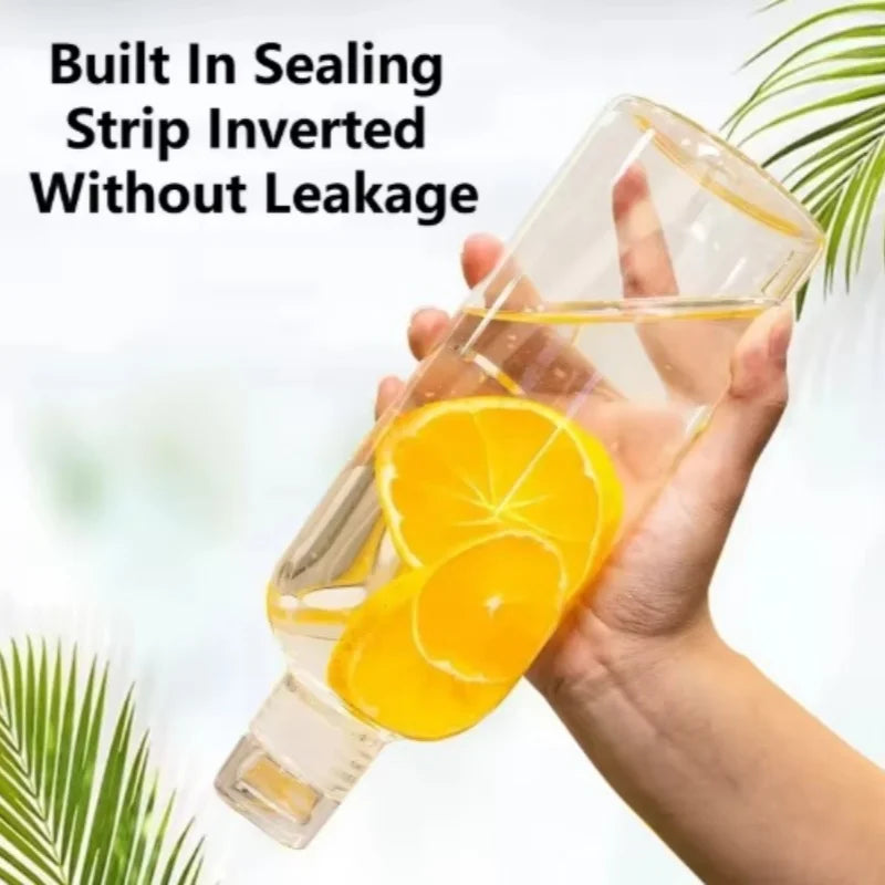 Large Capacity Transparent Water Bottle Portable Sports Travel Cup - 3