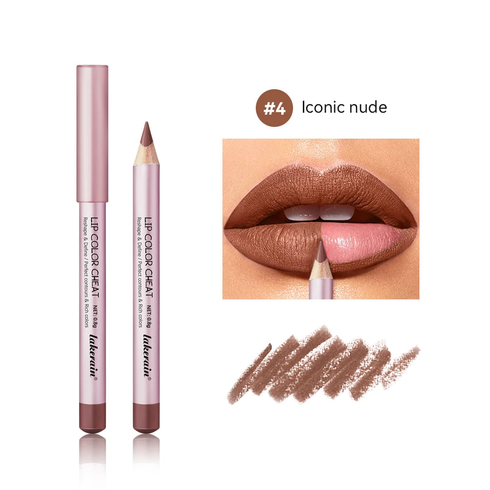 Matte Lip Pencil Waterproof Brown Lip Liner Stain - 20