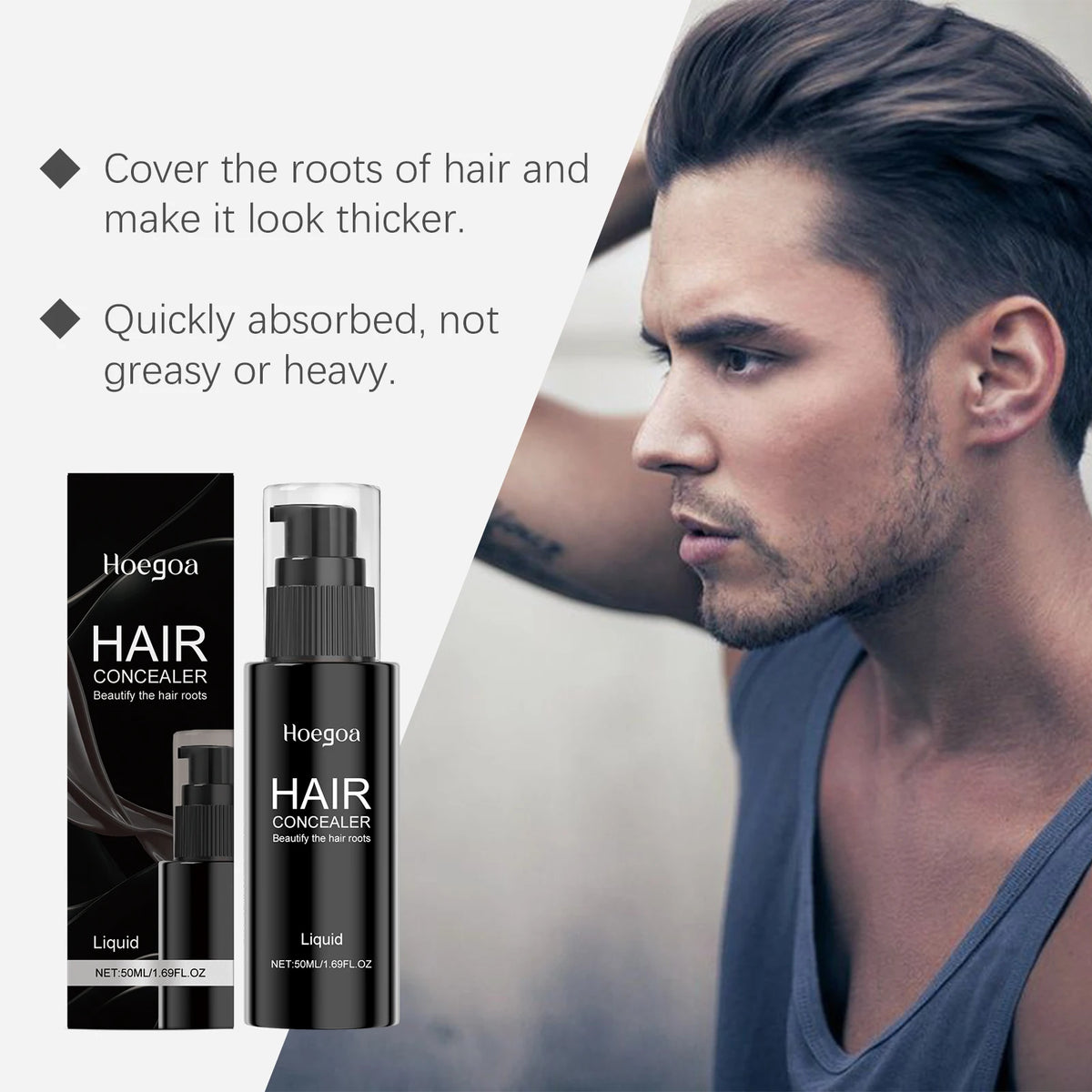 Hair Concealer Root Cover Up And Gray Hairline Filler Spray