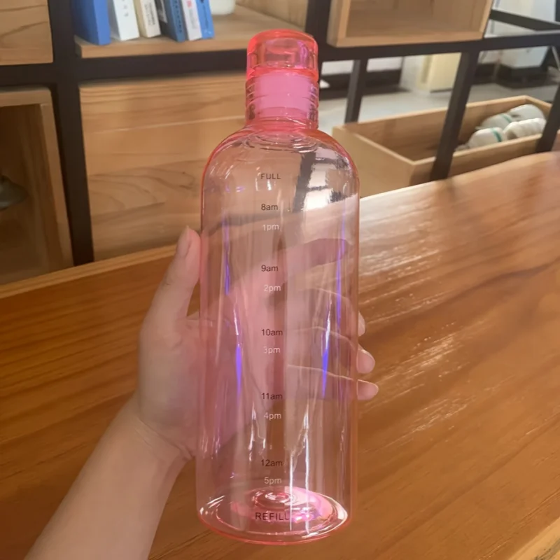 700ml Time Marker Water Bottle Leakproof Fitness Hydration Flask