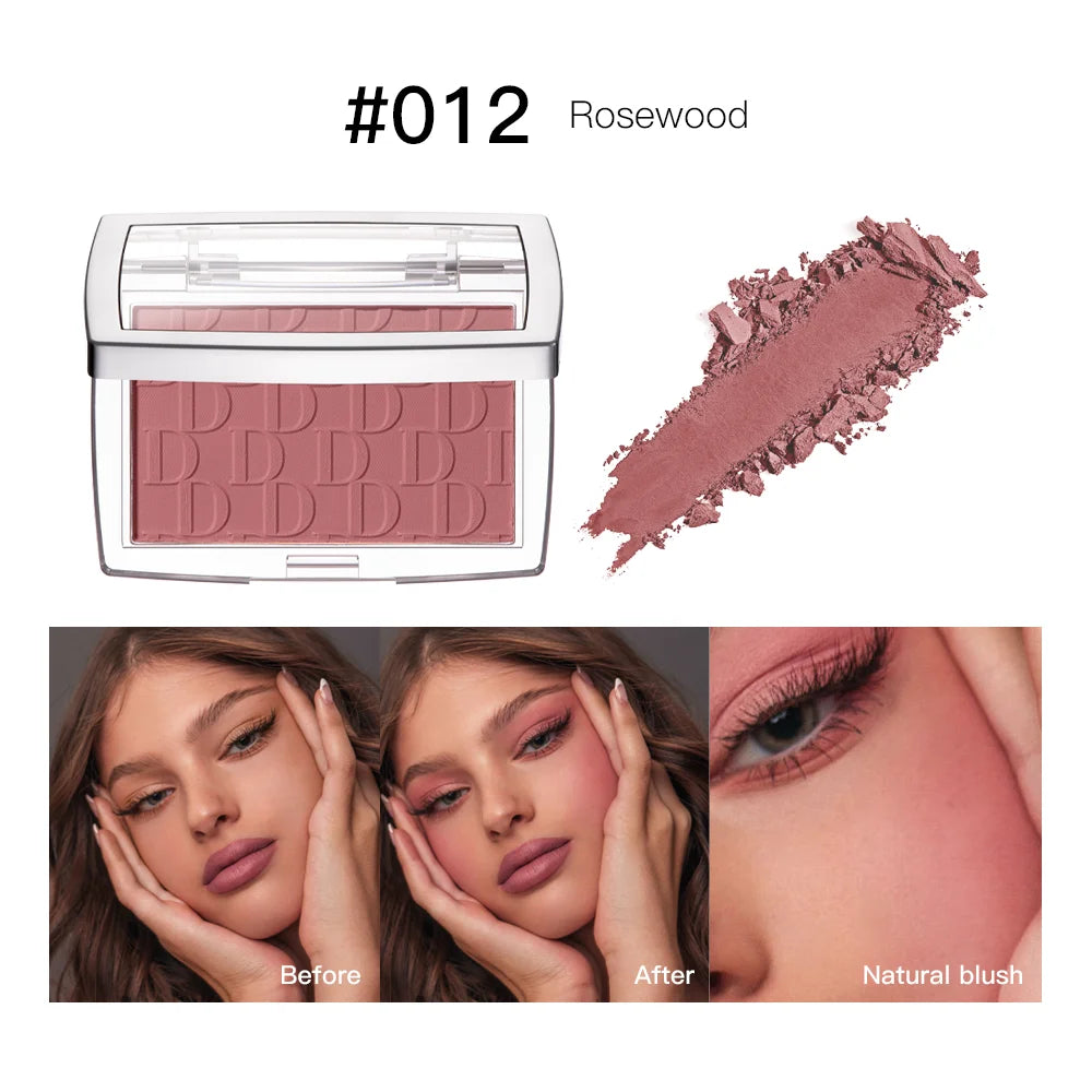 Matte Embossed Blush Palette Rosy Facial Blusher Powder - 20
