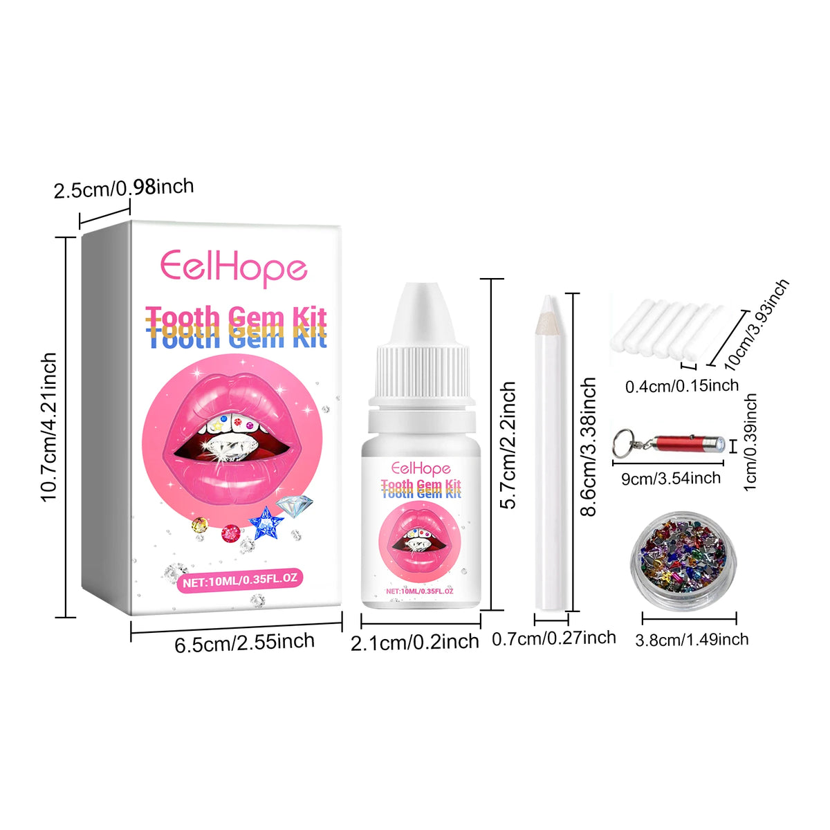 DIY Tooth Gems Kit Crystal Jewelry Teeth Decoration Set