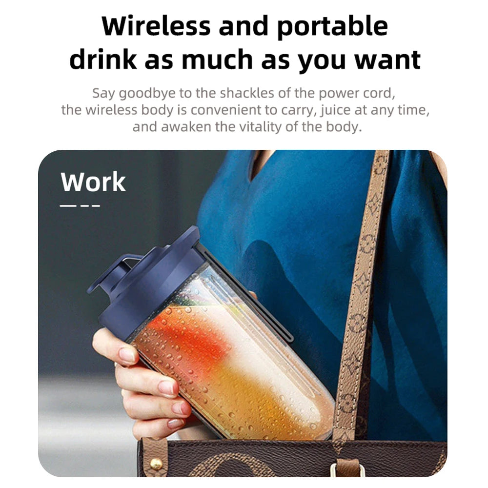 Portable Electric Juicer Cup Wireless Mini Fruit Blender
