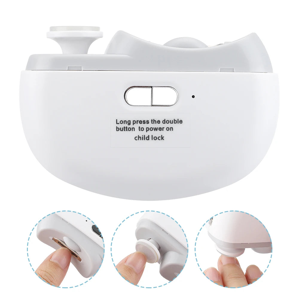 Electric Nail Clipper Automatic Trimmer and Polisher with Light - 1