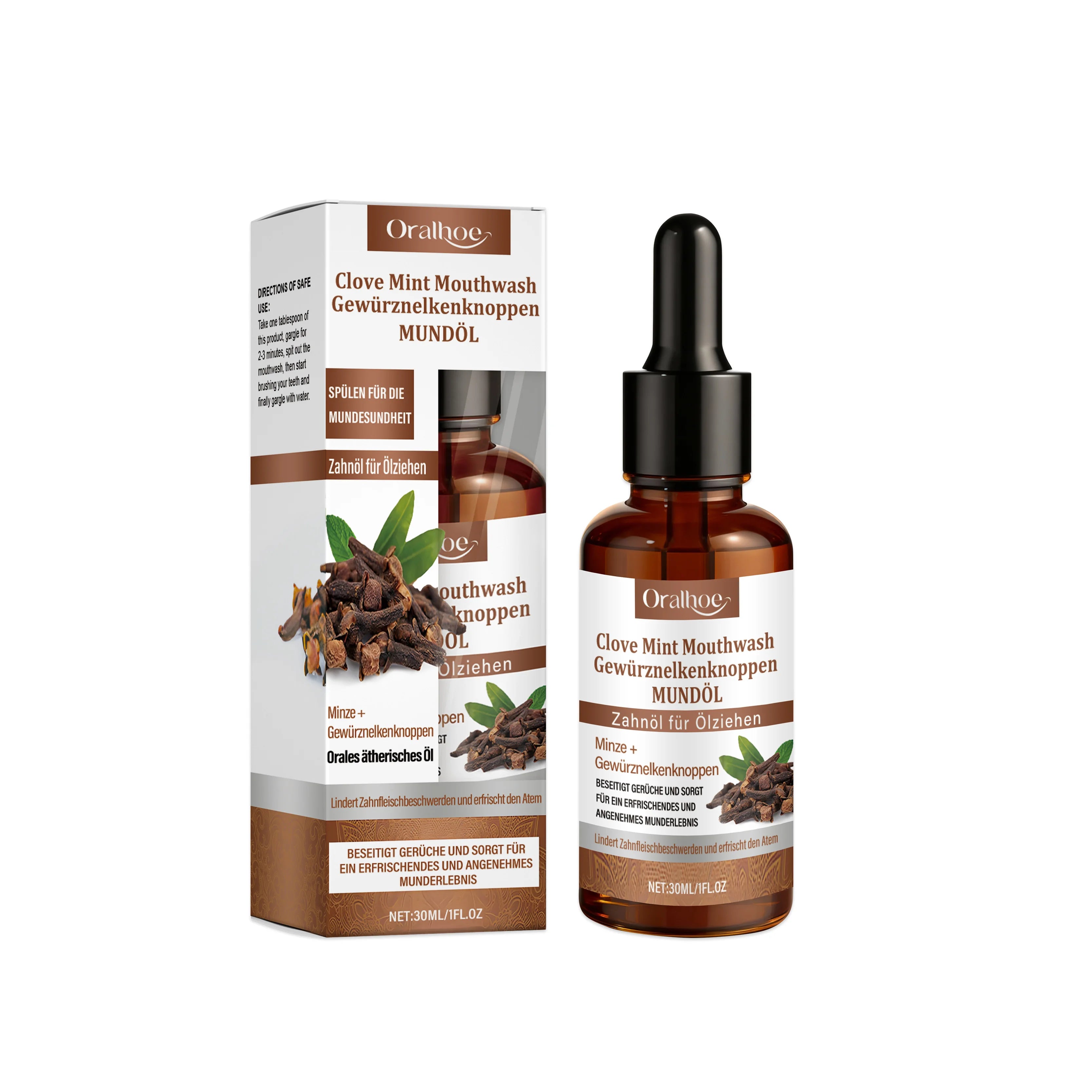 Clove Mint Mouthwash Liquid Toothpaste for Fresh Breath Oral Care - 22