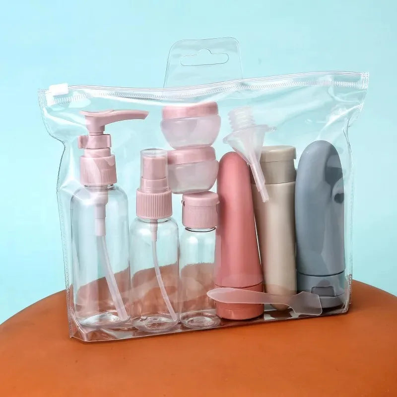 11 Piece Travel Bottle Set Leak Proof Toiletry Container Kit