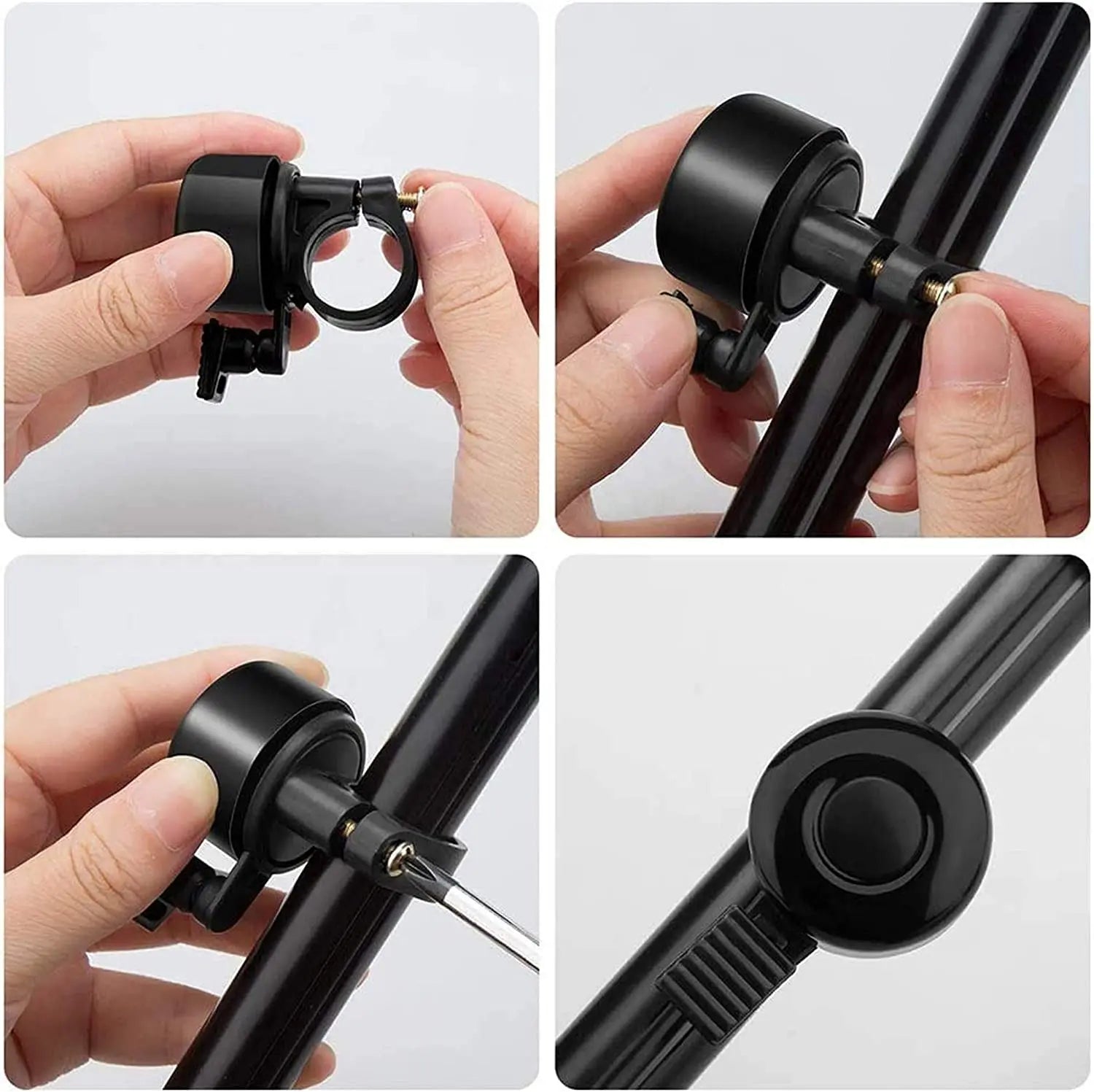 Classic Aluminum Bike Bell Loud Clear Safety Horn for Road Mountain Bikes - 10