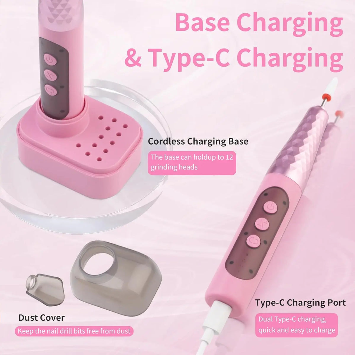 Cordless Electric Nail Drill Machine Manicure Kit
