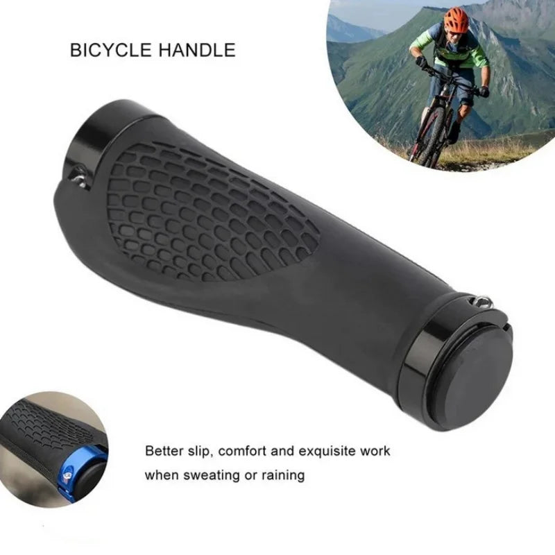 Ergonomic MTB Bicycle Handlebar Grips Anti Slip Rubber Lock On Grips - 3