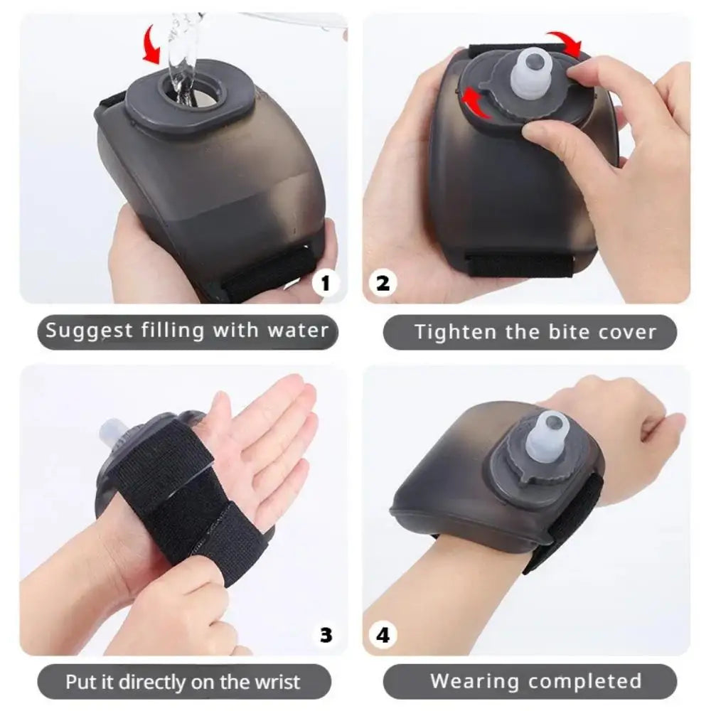 DOMEN Wearable Wrist Water Bottle for Running Cycling and Marathon