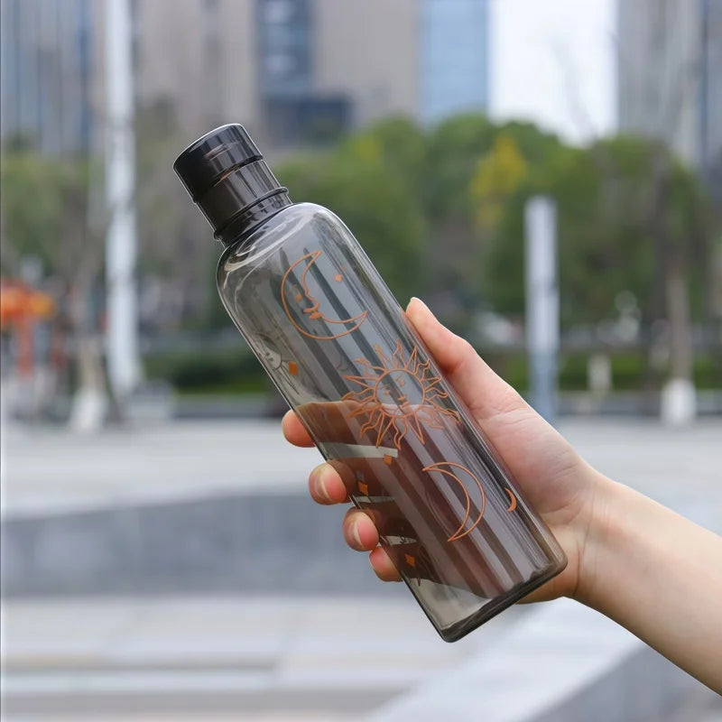 480ml Portable Water Bottle Printed Sports Cup for School and Travel