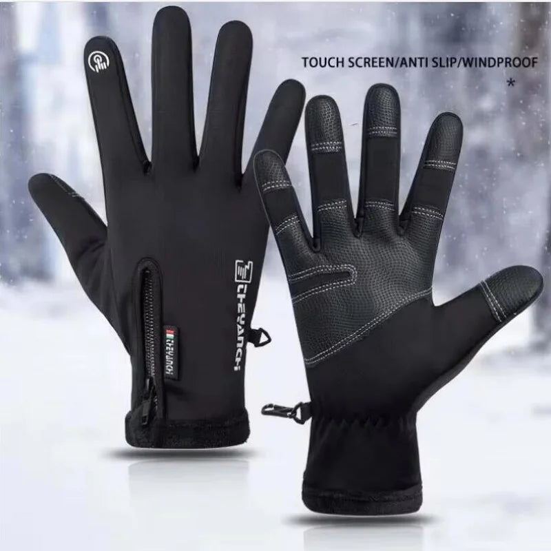 Winter Thermal Cycling Gloves Waterproof Touch Screen Motorbike Mittens