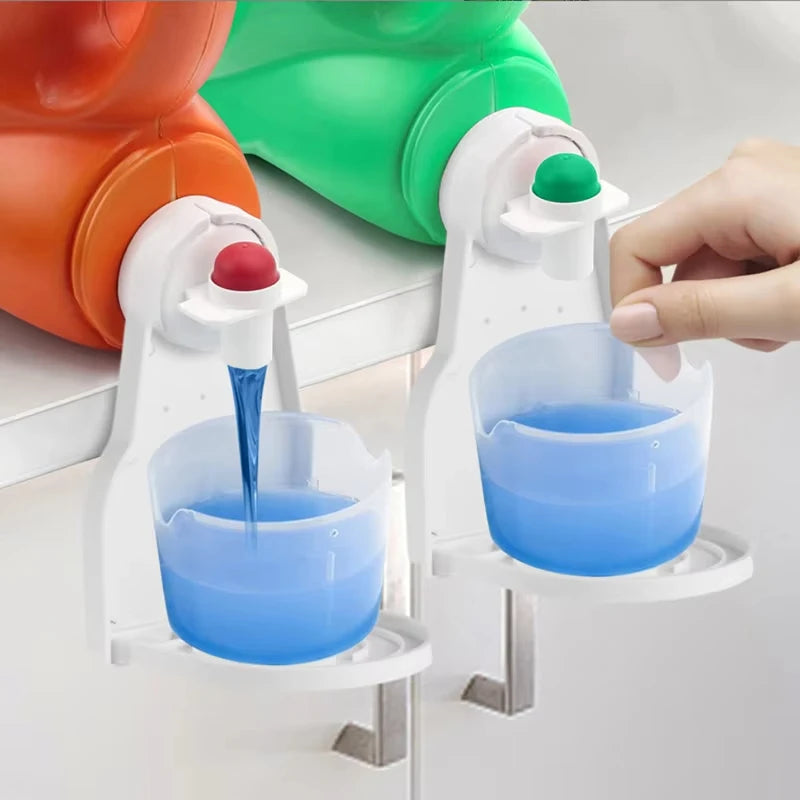 Laundry Detergent Cup Holder Anti-Drip Tray Liquid Dispenser Rack - 7
