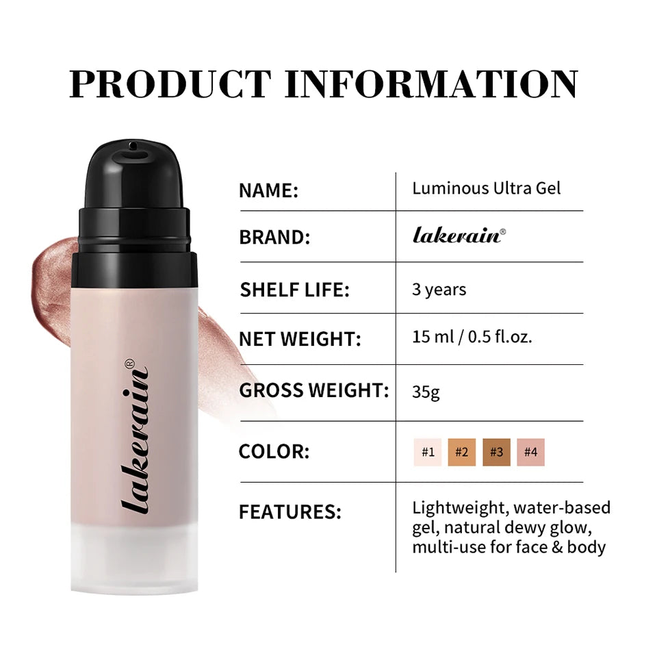 Lakerain Glowy Super Gel Lightweight Dewy Liquid Illuminator Primer