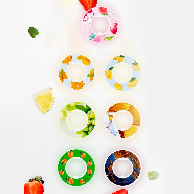 Scented Flavor Pods for Water Bottles Zero Sugar Fruit Scent Rings - 5