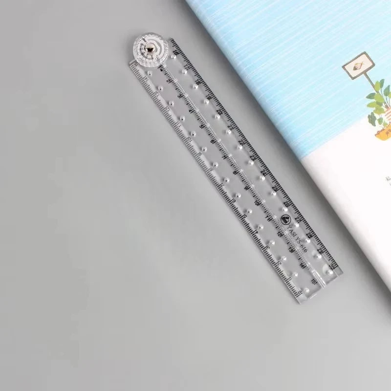 Folding Protractor Ruler Transparent Angle Measuring Tool for Students - 5