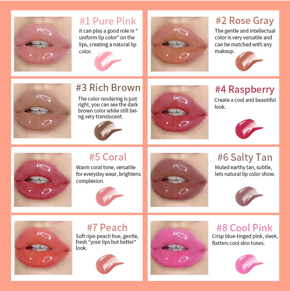 Moisturizing Lip Gloss Long Lasting Mirror Shine Lip Tint