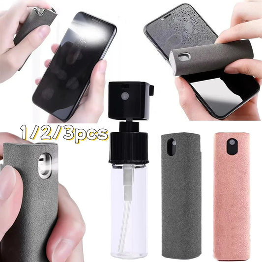 2 in 1 Screen Cleaner Spray and Microfiber Cloth for Phones and Tablets