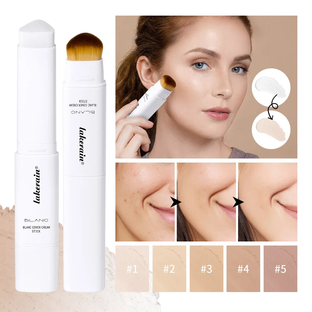 Dual-Ended Color Changing Foundation Stick Smooth Makeup Blending
