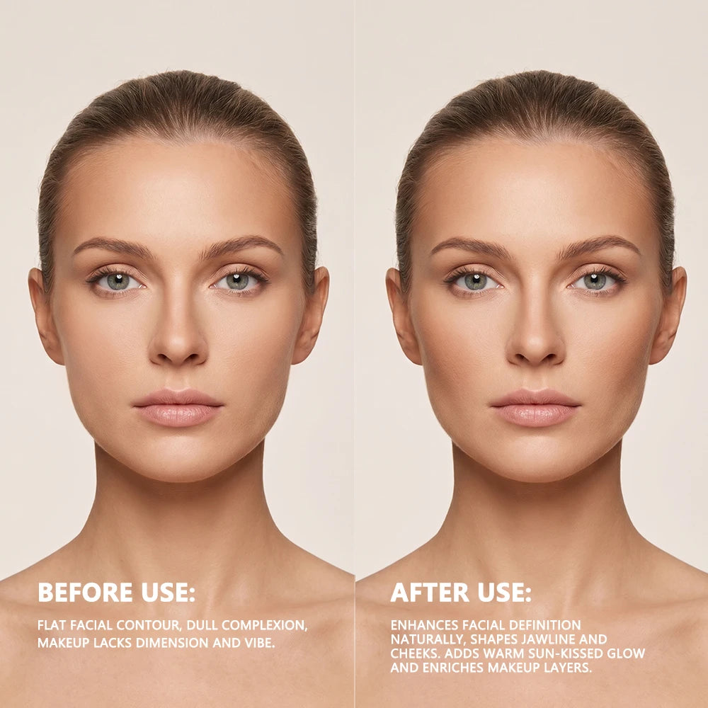 Warm Radiance Soft Matte Bronzer Powder Contour Makeup - 4
