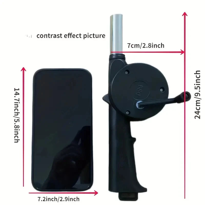 Portable BBQ Hand Blower Manual Air Fan for Charcoal Grill Fire Starter
