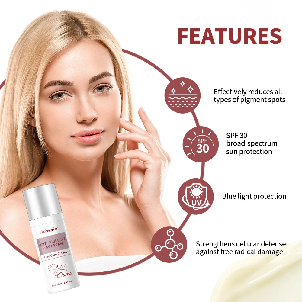Anti-Pigment Day Cream SPF 30 Hydrating Facial Sun Protection - 2