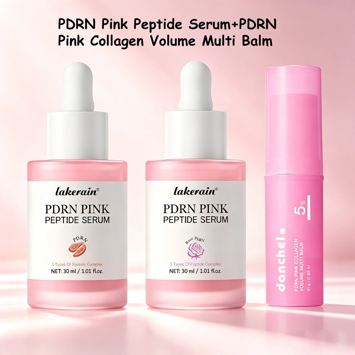 Salmon PDRN Pink Peptide Facial Serum And Collagen Volume Multi Balm