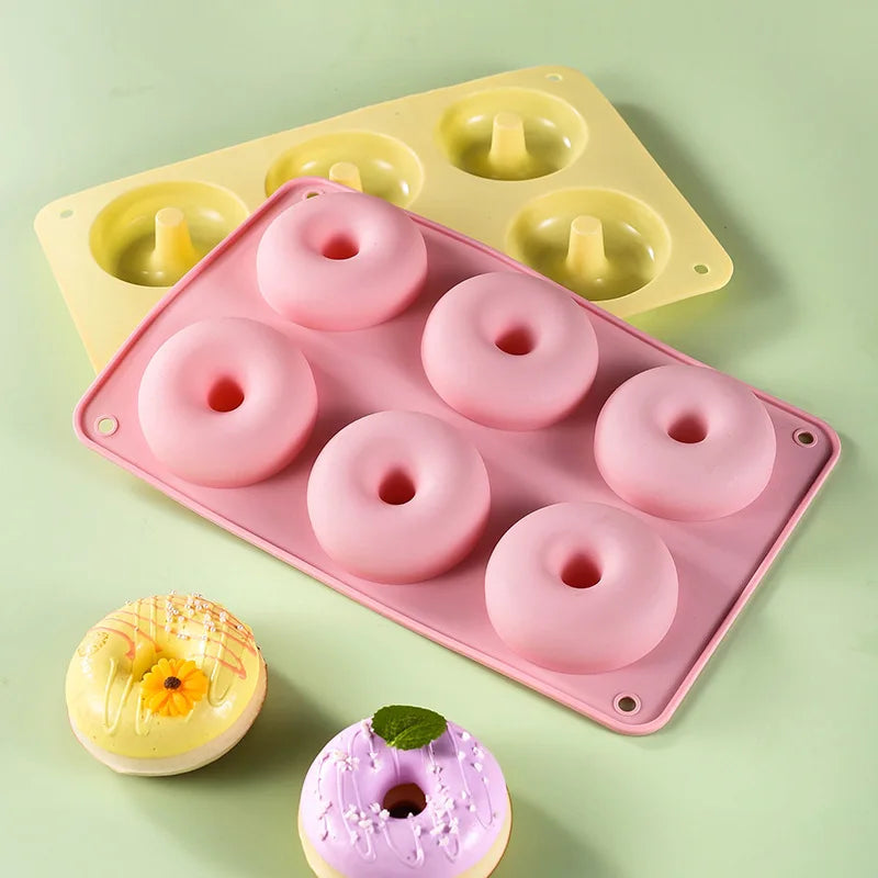 Silicone Donut Mold 6 Cavity Nonstick Baking Pan for Cakes and Pastries - 18